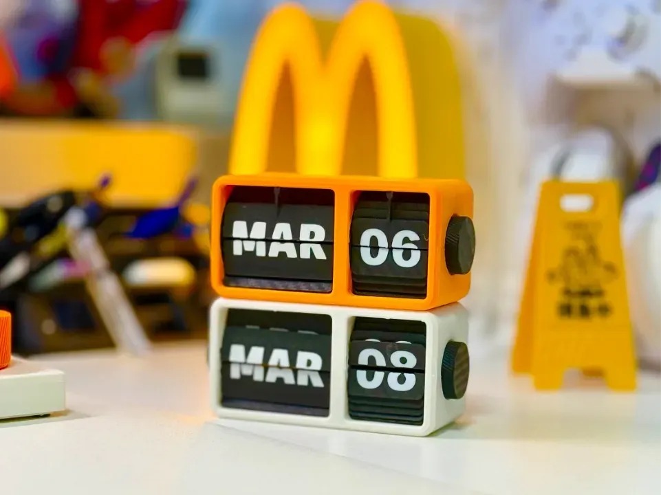 Retro Mechanical Flip Calendar