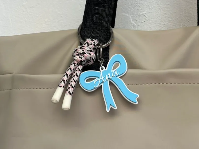Custom Bow Name Keychain