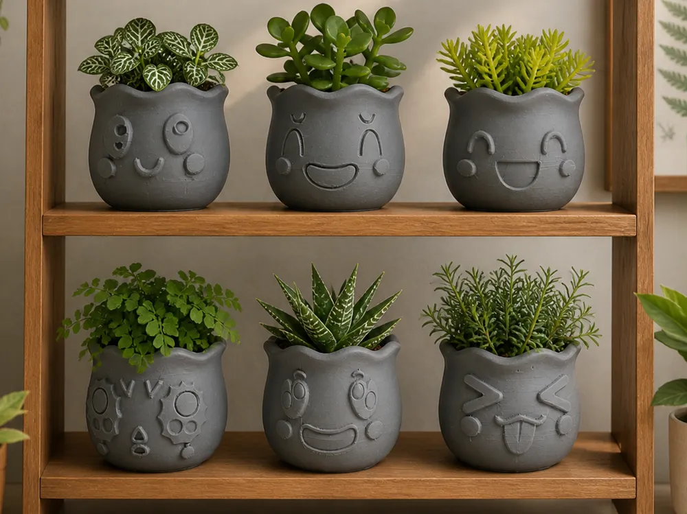 Cute Face Emoji Planters